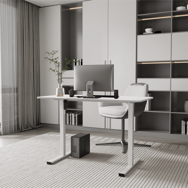 INOLEESK Vertical Office Desk Brown 3