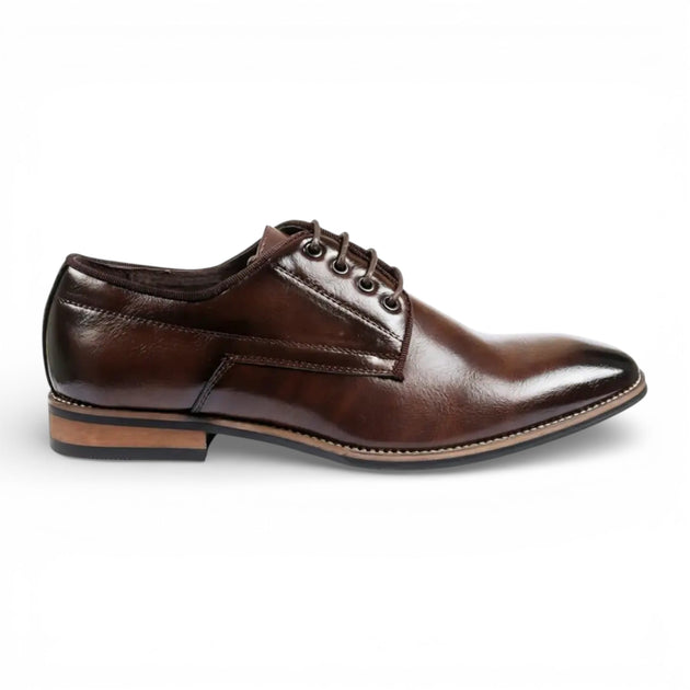 Infinity Plain Toe Derby Shoe Brown 42 2
