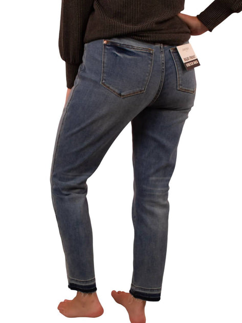 Judy Blue Magic Release Midrise Boyfriend Jeans Grey 28 3