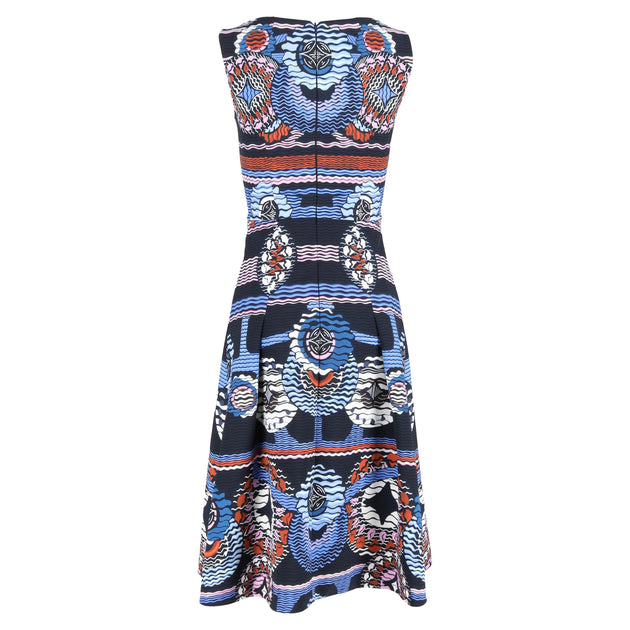 Peter Pilotto Printed Midi Flared Dress Multicolor UK 10 4