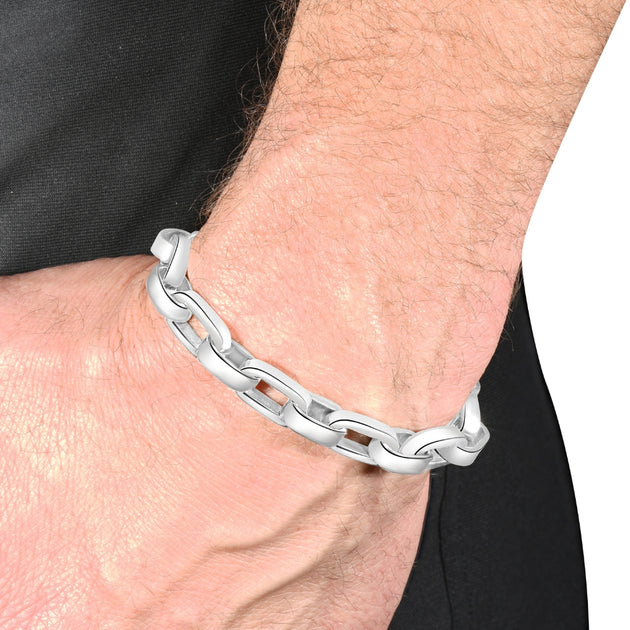 Pompeii3 Fisher Link Bracelet Silver 9.5in 4
