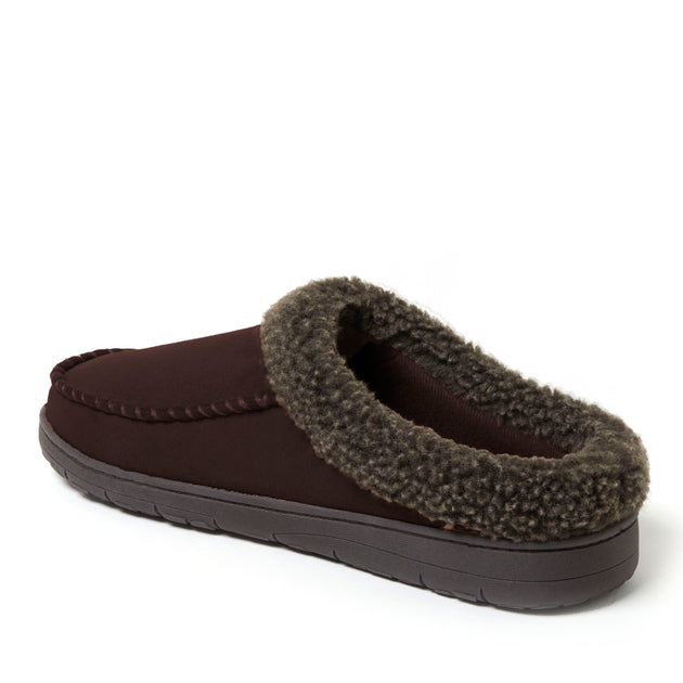 Dearfoams Microsuede Clog Slipper Beige Large 4