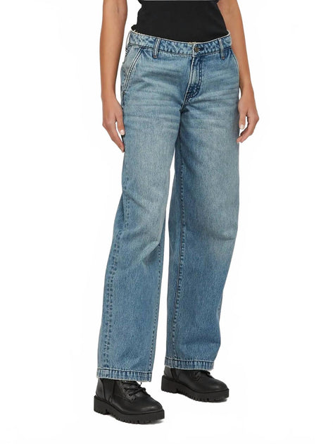 HIDDEN Mid Rise Baggy Wide Leg Jeans Black 31 3