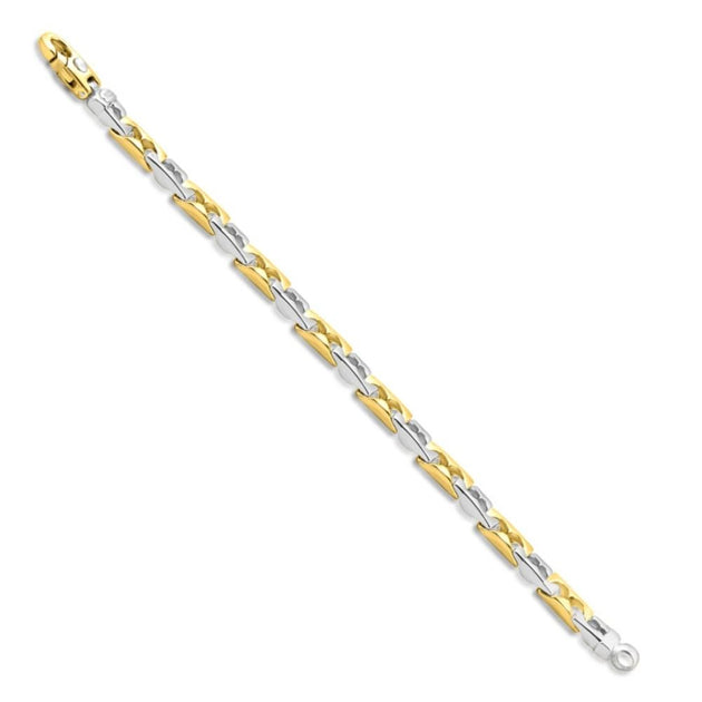 Pompeii3 Men's Solid 14k Gold Bracelet Silver 8.5 inch 4