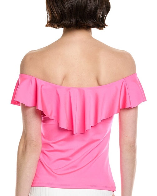 Trina Turk Monaco Ruffle Tankini Top Multi US 12 3