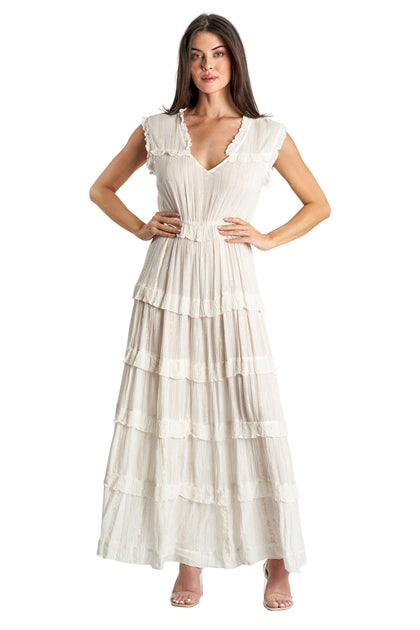 chinese dress ladies Ikat Blossom Racerback Maxi Dress Wholesale