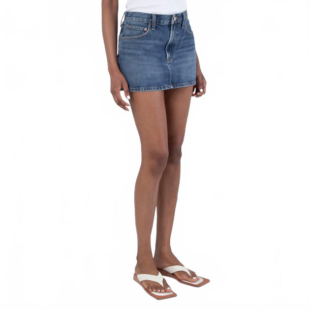 AGOLDE Alek Mini Skirt Blue 25 4