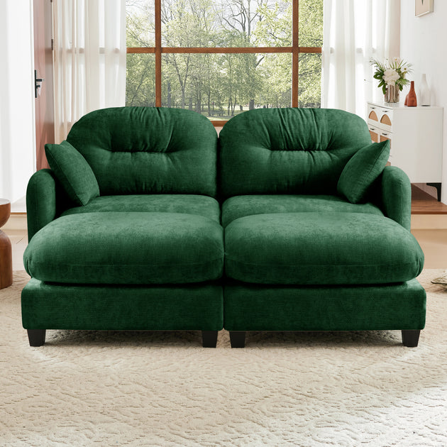 Streamdale Cloud Sectional Couch Green 3