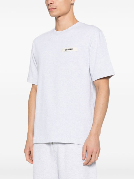 Jacquemus Casual Grey T-Shirt White Large 4