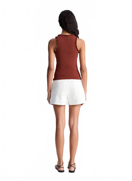 A.L.C. 110 Denim Short White 25 4