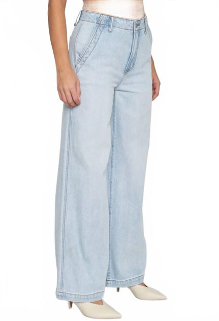 DAZE The Kickback High Rise Palazzo Jeans Blue 30 3