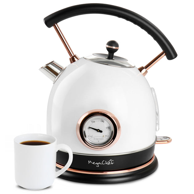 Megachef 1,9 Quart Halbkreis Elektrischer Teekessel Weiß 2