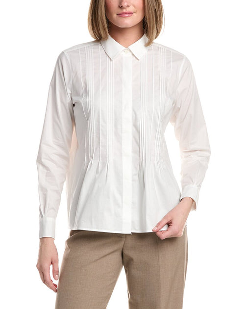 Brooks Brothers Poplin Placket Blouse White XL 2
