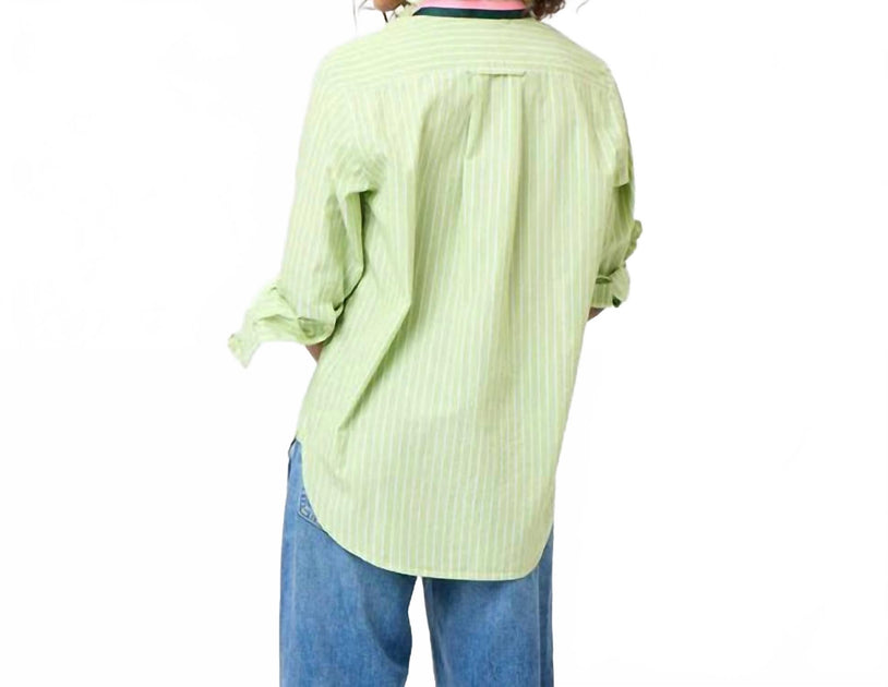 Kerri Rosenthal Mia Stripe Ruffle Shirt 4