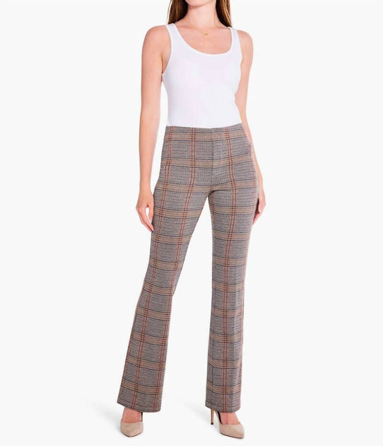 Nic + Zoe Sketched Plaid Bootcut Pant Grey Medium 3