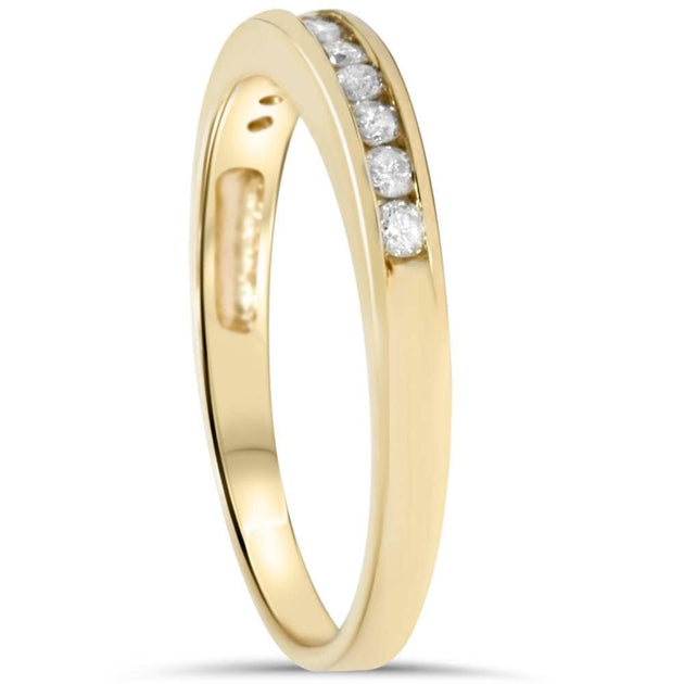 Pompeii3 Diamond Wedding Guard Stack Ring Yellow Gold US 7 3