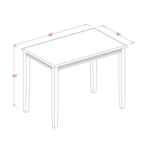 East West Breakfast Table Walnut Rectangular 2