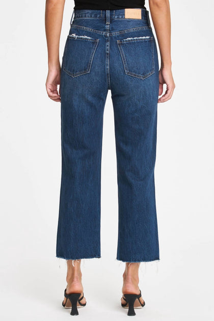 PISTOLA Cassie Straight Crop Jean Blue 24 3
