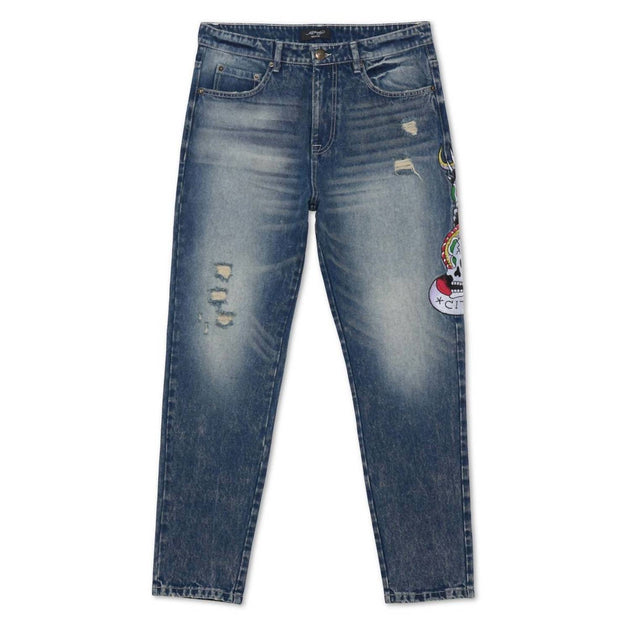 Ed Hardy NYC Eagle Skull Slim Taper Jean Blue US 36 2