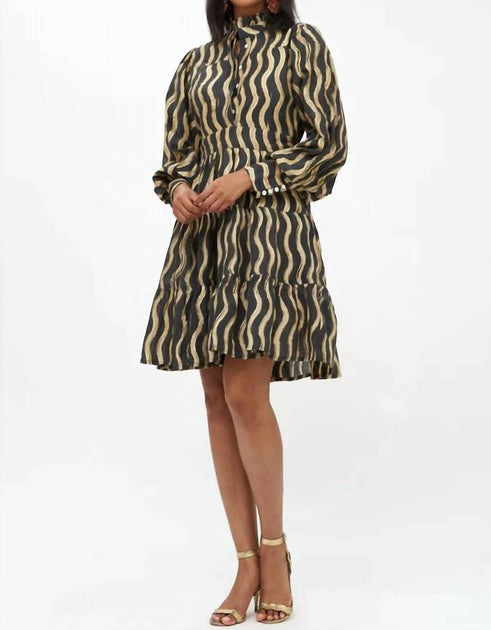 Oliphant Shirt Waist Mini Dress Grün Groß 4
