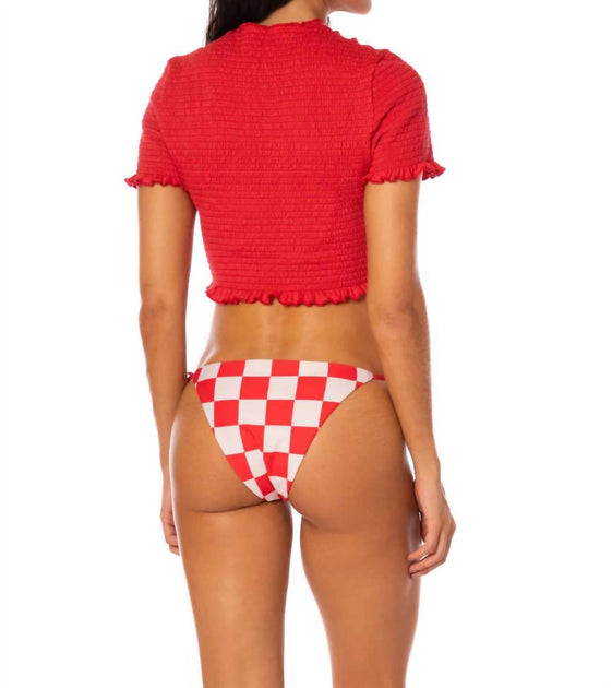 Maaji Nerina Crop Top Red Small 3