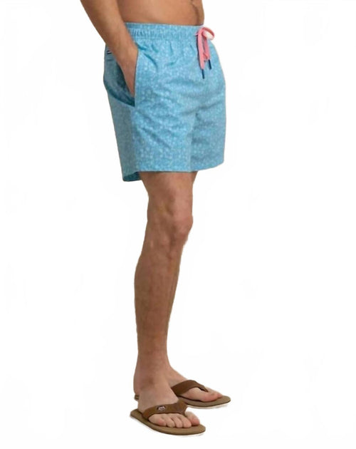 Southern Tide Ditzy Floral Swim Trunk Blue Medium 3