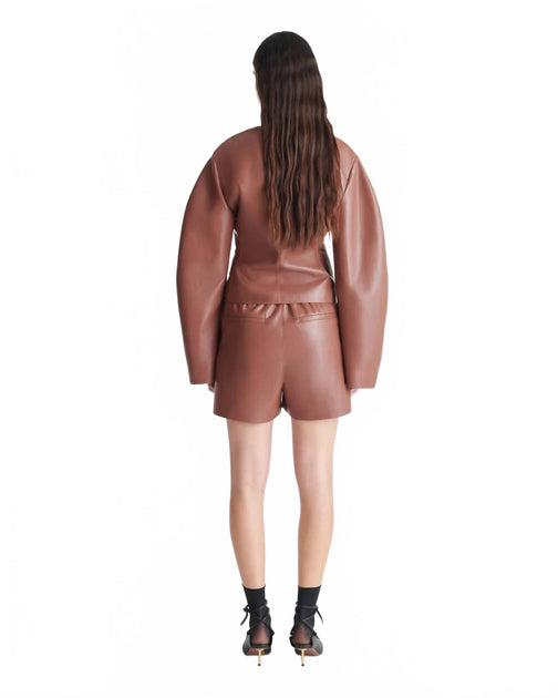 Nanushka Aniela Okobor Alt-Leather Shorts Multi XSmall 3