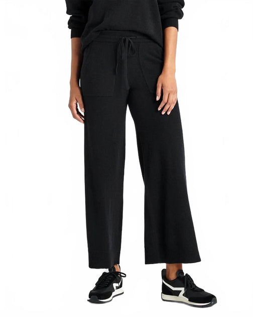 Splendid Supersoft Crop Wide Leg Pant Black XSmall 2