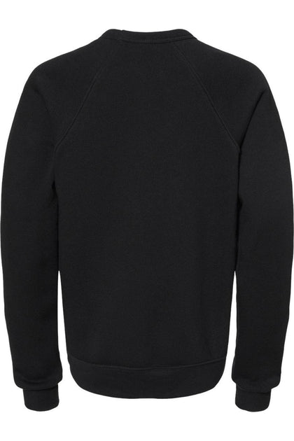BELLA + CANVAS Youth Sponge Fleece Crewneck Sweatshirt Schwarz Small 3