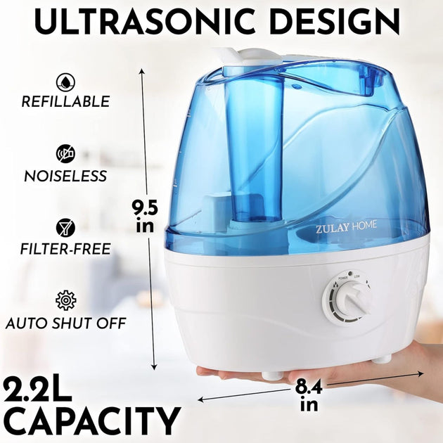 Zulay Kitchen Cool Mist Humidifier Blue 3
