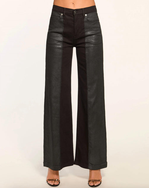 Ramy Brook Vinnie Wide Leg Jean Black 29 4