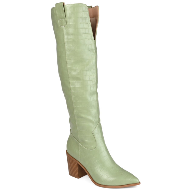 Journee Collection Therese Knee-High Boot Pink US 6.5 2