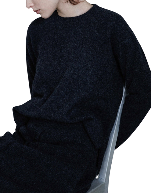 C.T.plage Lightweight Fuzzy Knit Pullover Blue EU 38 4