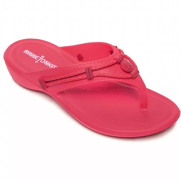 Minnetonka Silverthorne Prism Flip Flops Pink US 6 2