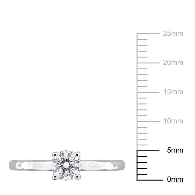 Created Forever Solitaire Engagement Ring Silver US 5 4