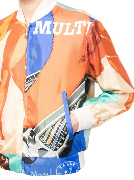 Bally Graphic-Print Bomber Jacket Multi Large 4