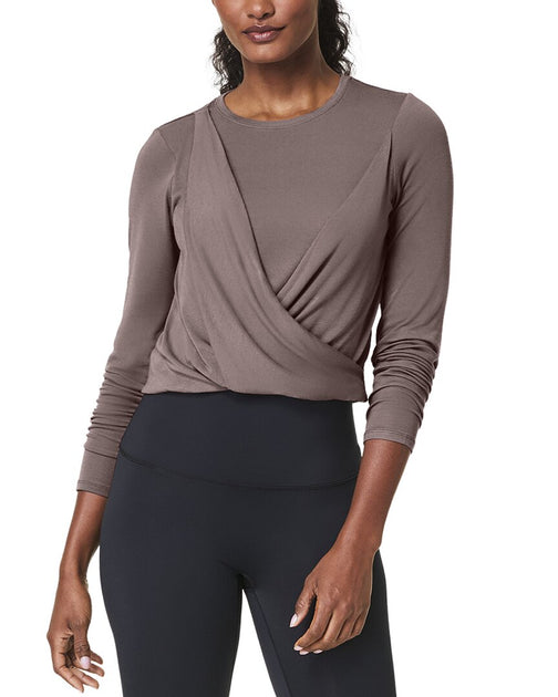 SPANX Better Base Twist & Fold Top Beige XLarge 2