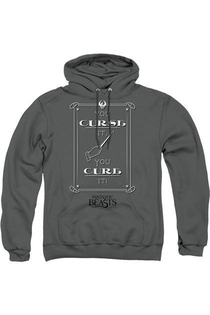 Gildan Fantastic Beasts Curse It Hoodie Green Medium 2