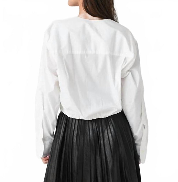 A.L.C. Jordan Top Long Sleeve White US 12 3