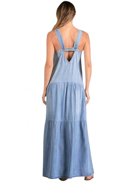 ELAN Santa Fe Maxi Dress Blue Medium 3