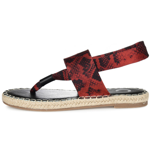 Journee Collection Flin Sandal Red US 7.5 3