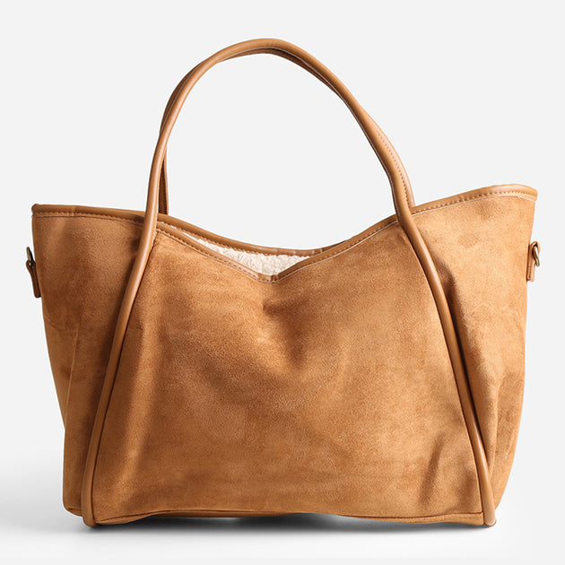 FASHNZFAB Plain Shoulder Bag Beige One Size 4
