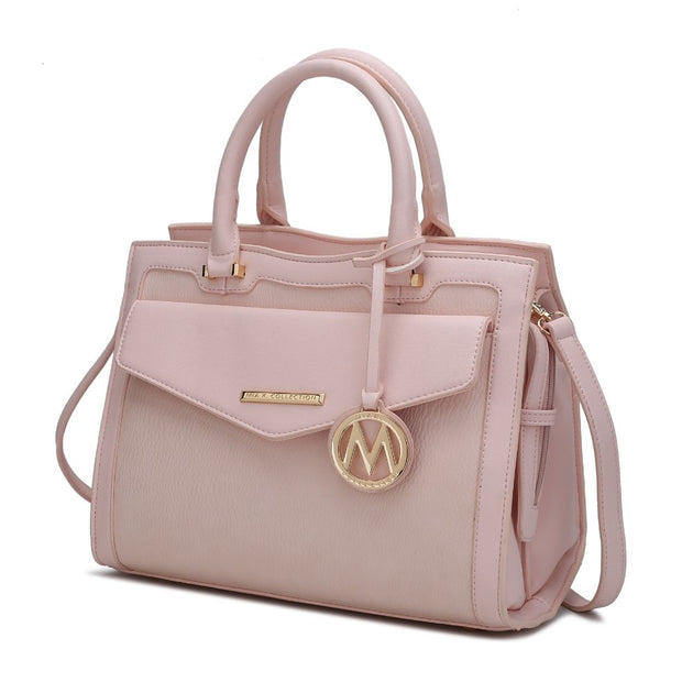 MKF Collection Alyssa Satchel Blue Medium 2