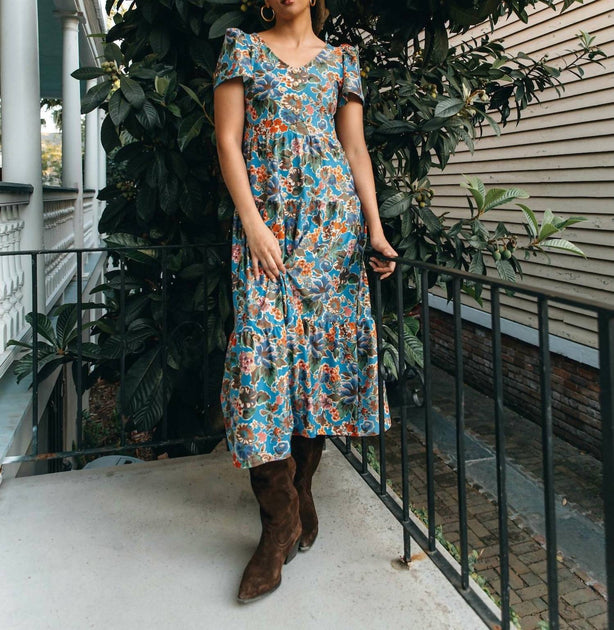 【未使用】ジェーンマープル　Cotton lawn Agatha dress SMITH & QUINN The Agatha Dress In Antique Petals | ShopSimon