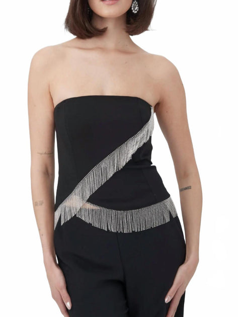 Trina Turk Aeris Strapless Top Black Medium 2