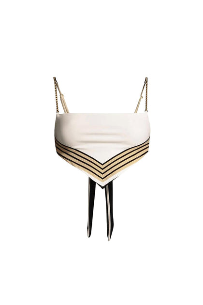 WeWoreWhat Bandana Bikini Top White XS 4
