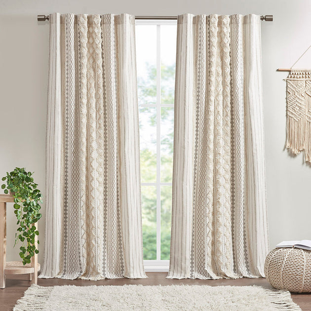 BreeBe Imani Bedruckter Vorhangpaneel Elfenbein 127x213cm 2