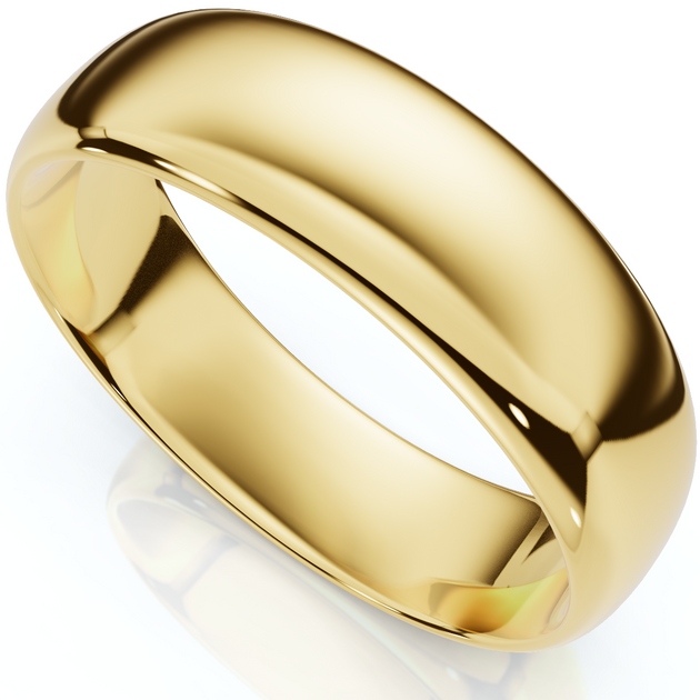 Pompeii3 Dome Wedding Band Yellow Gold US 10.5 2