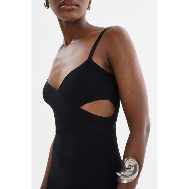 Lamarque Lidia Midi Knit Dress Black Medium 3