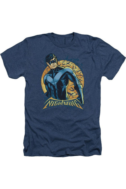 Gildan Batman Nightwing Moon Heather Tee Blue Medium 2